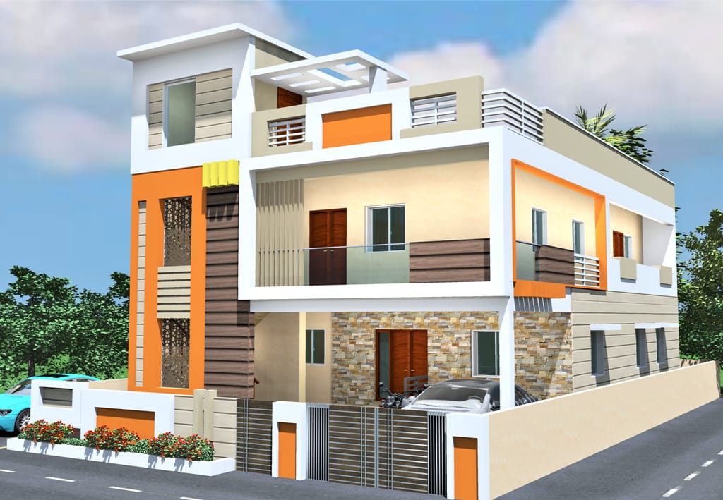 Modern residential house project by Hari Builders